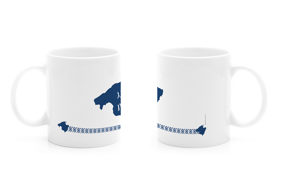 Individuelle Mallorca Tasse Blau