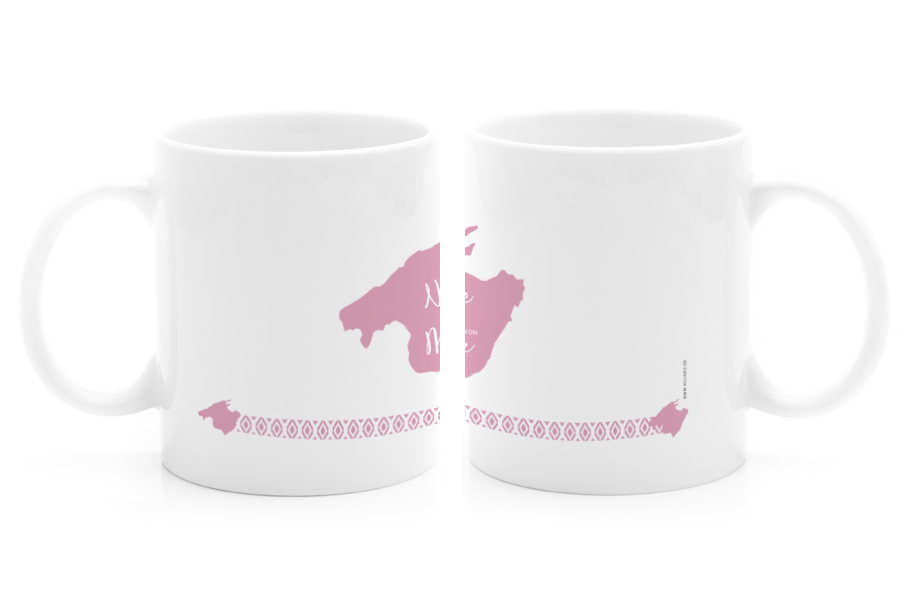 Individuelle Mallorca Tasse Rosa