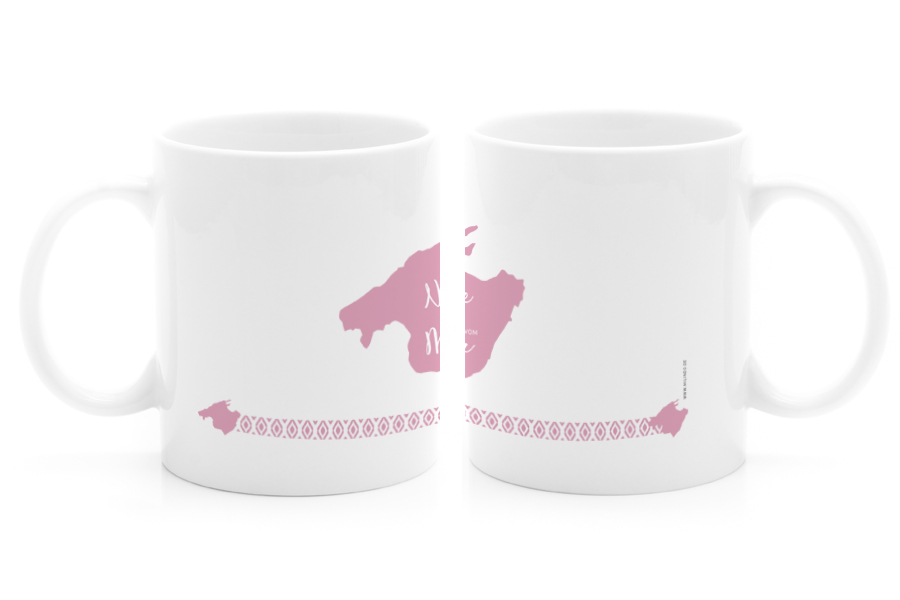 Individuelle Mallorca Tasse Rosa