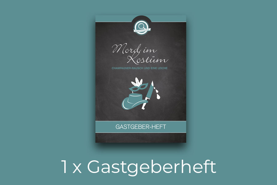 Mord im Kostüm – Champagner-Rausch und eine Leiche. Krimi-Dinner Spiel für zu Hause. 