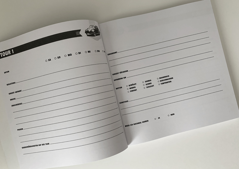Das Routenbuch / Tourenbuch - im Retro-Style Das Routenbuch / Tourenbuch - im Retro-Style