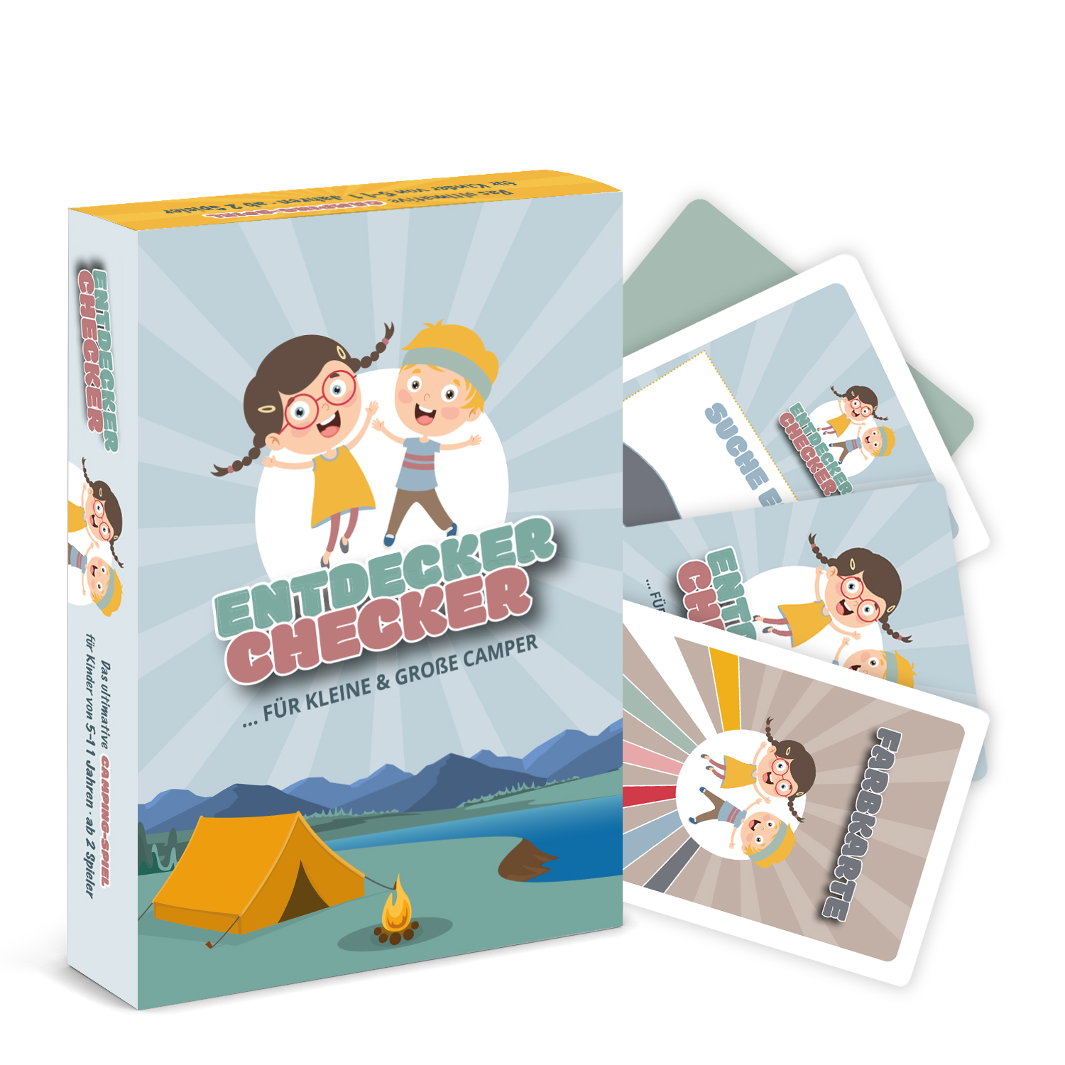 Das ultimative Campingspiel: „Entdecker Checker“ – ein Outdoor Kartenspiel für Kinder ab 5 Jahren - Suchen und Finden in der Natur – Urlaubsspiel