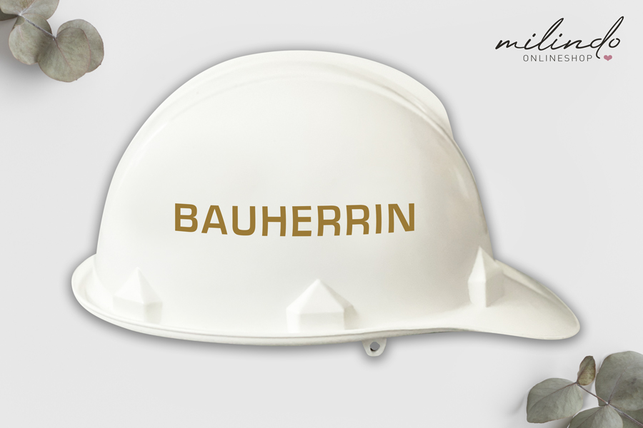 Aufkleber "Bauherrin" für Bauhelm / Farbe wählbar 