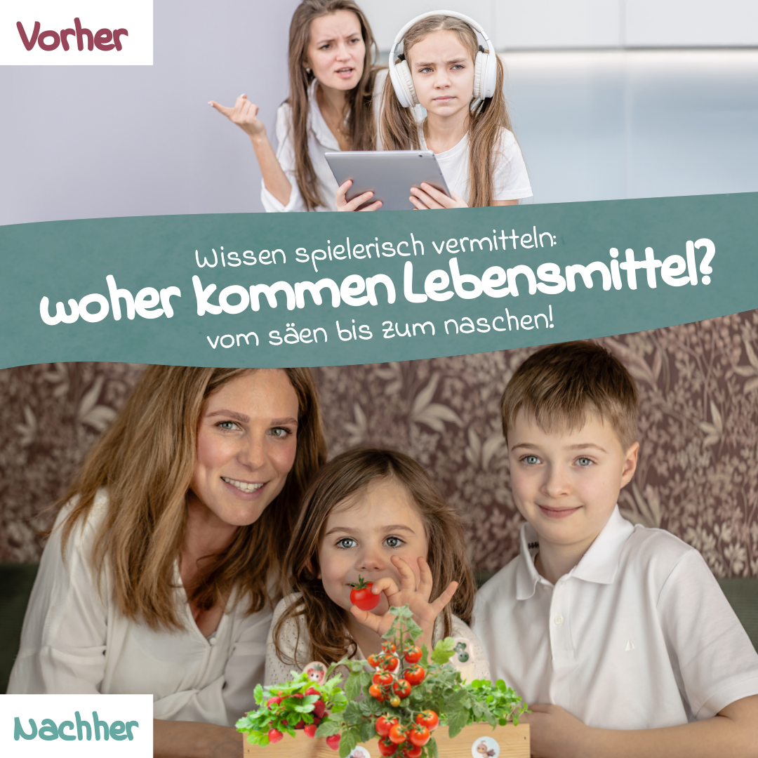Kinder Anzuchtset für Zuhause – Holzbox zum Bemalen, Microgreens Starter Set – Experimentierkasten & Pflanzset für Kinder, Geschenk für Mädchen & Jungen 